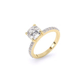 Ivana Jewels Rings Cushion Solitaire Engagement Ring