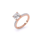Ivana Jewels Rings Cushion Solitaire Engagement Ring