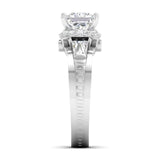 Ivana Jewels Rings Diamond Engagement Ring with Baguette Accents