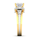 Ivana Jewels Rings Diamond Engagement Ring with Baguette Accents