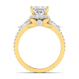 Ivana Jewels Rings Diamond Engagement Ring with Baguette Accents