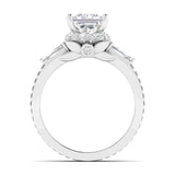 Ivana Jewels Rings Diamond Engagement Ring with Baguette Accents