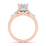 Ivana Jewels Rings Diamond Engagement Ring with Baguette Accents