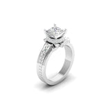 Ivana Jewels Rings Diamond Engagement Ring with Baguette Accents