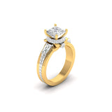 Ivana Jewels Rings Diamond Engagement Ring with Baguette Accents