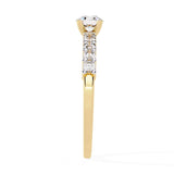 Ivana Jewels Rings Diamond Engagement Ring with Diamond Band