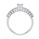 Ivana Jewels Rings Diamond Engagement Ring with Diamond Band