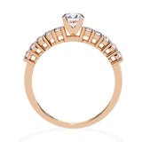Ivana Jewels Rings Diamond Engagement Ring with Diamond Band