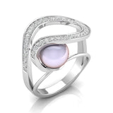 Ivana Jewels Rings Double Halo Pearl Ring