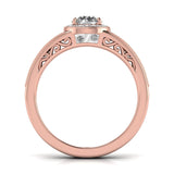 Ivana Jewels Rings Ecstatic Halo Diamond Solitaire Ring