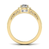 Ivana Jewels Rings Ecstatic Halo Diamond Solitaire Ring