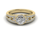 Ivana Jewels Rings Ecstatic Halo Diamond Solitaire Ring
