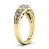 Ivana Jewels Rings Ecstatic Halo Diamond Solitaire Ring