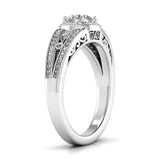 Ivana Jewels Rings Ecstatic Halo Diamond Solitaire Ring