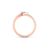 Ivana Jewels Rings Elegant Solitaire Diamond Ring with Twisted Band