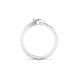 Ivana Jewels Rings Elegant Solitaire Diamond Ring with Twisted Band