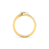 Ivana Jewels Rings Elegant Solitaire Diamond Ring with Twisted Band