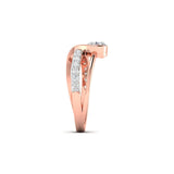 Ivana Jewels Rings Elegant Solitaire Diamond Ring with Twisted Band