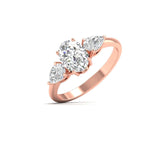 Ivana Jewels Rings Elegant Three-Stone Diamond Engagement Ring