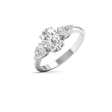 Ivana Jewels Rings Elegant Three-Stone Diamond Engagement Ring