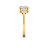 Ivana Jewels Rings Elegant Three-Stone Diamond Engagement Ring