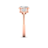 Ivana Jewels Rings Elegant Three-Stone Diamond Engagement Ring