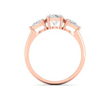 Ivana Jewels Rings Elegant Three-Stone Diamond Engagement Ring