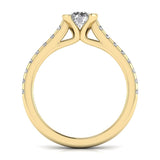 Ivana Jewels Rings Embroider With Solitaire Diamond Ring