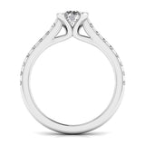 Ivana Jewels Rings Embroider With Solitaire Diamond Ring