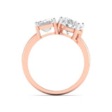 Ivana Jewels Rings Emerald & Oval Engagement Ring