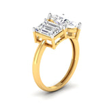 Ivana Jewels Rings Emerald & Oval Engagement Ring