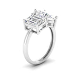 Ivana Jewels Rings Emerald & Oval Engagement Ring