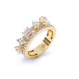 Ivana Jewels Rings Fancy & Round Shape Diamonds Ladies Cocktail Ring