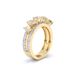 Ivana Jewels Rings Fancy & Round Shape Diamonds Ladies Cocktail Ring