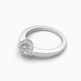 Ivana Jewels Rings Halo Solitaire Classic Center piece Ring