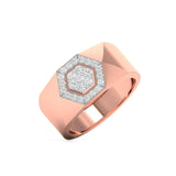 Ivana Jewels Rings Hexagon Halo Men's Ring