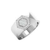 Ivana Jewels Rings Hexagon Halo Men's Ring