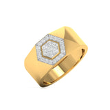 Ivana Jewels Rings Hexagon Halo Men's Ring