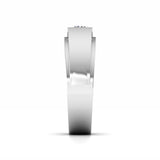 Ivana Jewels Rings Luxurious Dual-Tone Wedding Ring with Diamond Center