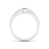 Ivana Jewels Rings Luxurious Dual-Tone Wedding Ring with Diamond Center