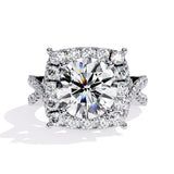 Ivana Jewels Rings Milgrain Diamond Halo Engagement Ring