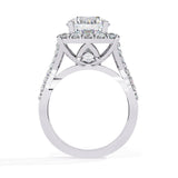 Ivana Jewels Rings Milgrain Diamond Halo Engagement Ring