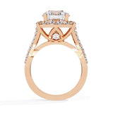 Ivana Jewels Rings Milgrain Diamond Halo Engagement Ring