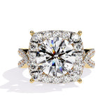 Ivana Jewels Rings Milgrain Diamond Halo Engagement Ring
