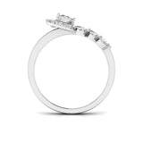 Ivana Jewels Rings Pear & Round Shape Diamonds Cocktail Ring
