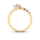 Ivana Jewels Rings Pear & Round Shape Diamonds Cocktail Ring