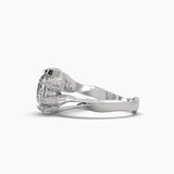 Ivana Jewels Rings Round Cut Diamond Twisted Ring