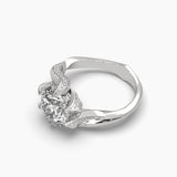 Ivana Jewels Rings Round Cut Diamond Twisted Ring