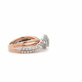 Ivana Jewels Rings Round Diamond Two Tone Engagement Ring