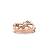 Ivana Jewels Rings Round Diamond Two Tone Engagement Ring